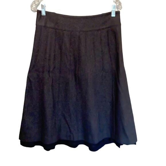 NWT Ann Taylor LOFT Grey Virgin Wool Pleated A-line Skirt w Cotton Lining Size 4 - Picture 1 of 11